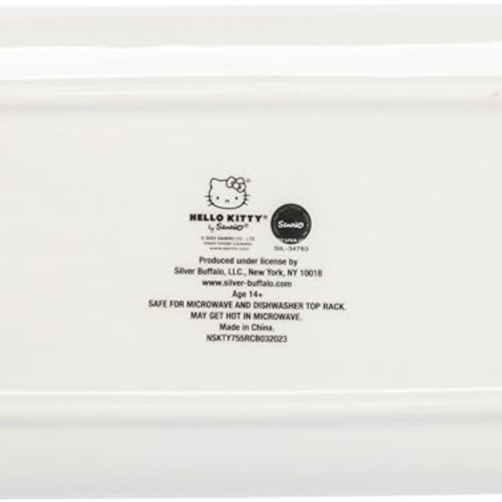 Silver Buffalo Sanrio Hello Kitty Red and White Bow Ceramic Sushi Set - Picture 5 of 7